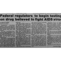 Federal Regulators to Begin Testing on Drug Believed to Fight AIDS Virus.pdf
