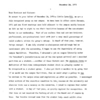 Letter from Weld-Harrington from Ohio gay student group to the leaders of the Gay People&#039;s Alliance regarding recognition