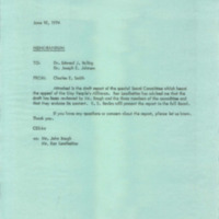 Memorandum from Smith to Boling and Johnson, June 10, 1974